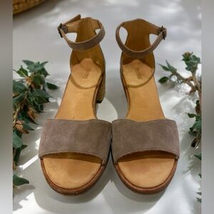 Soludos Taupe Suede Sandals